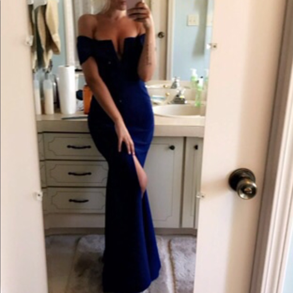 Bcbg Amalie Gown Royal Blue